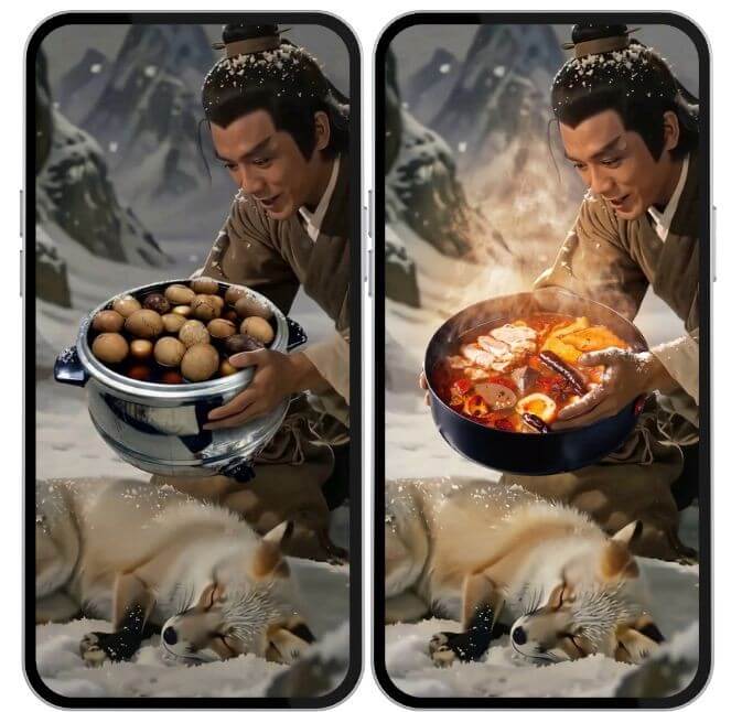 雪山救狐狸 梗圖