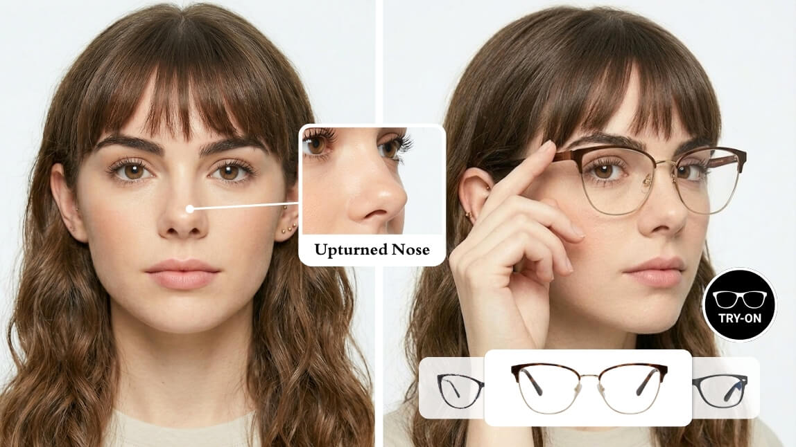 detect nose shape and recommend glasses