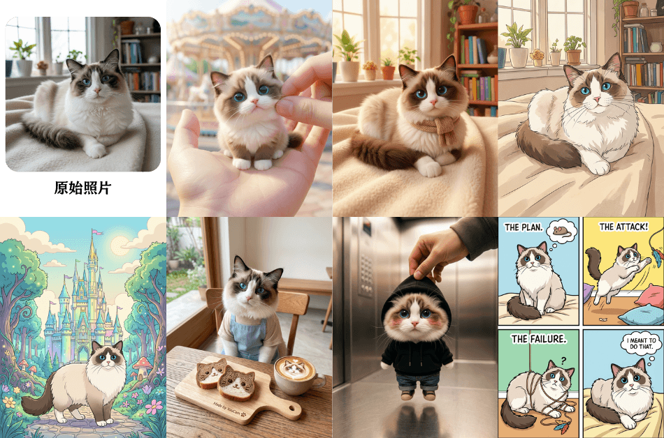 照片變卡通_照片變漫畫_玩美相機動物照片卡通化前後對比
