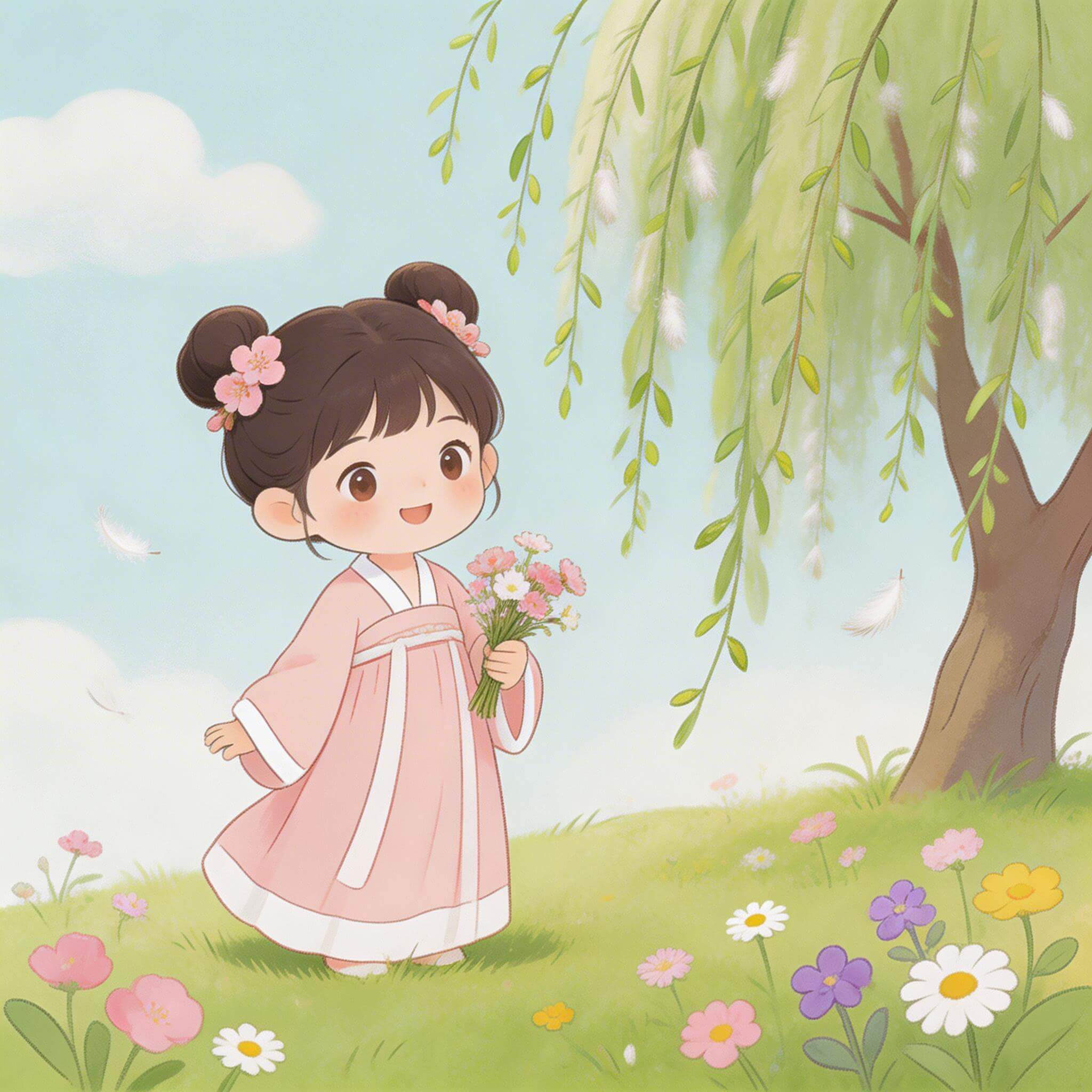 清明節插畫風格下載