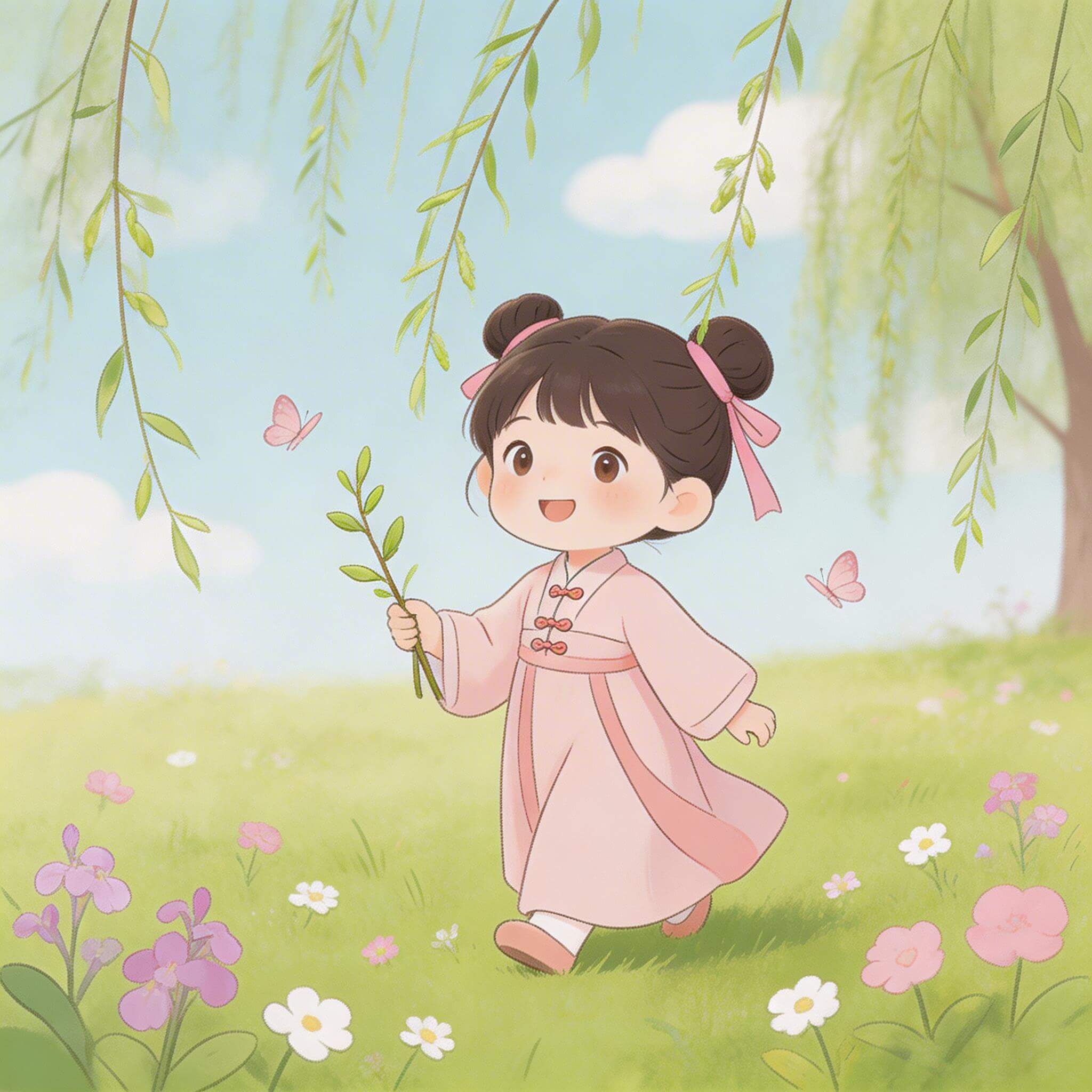 清明節插畫風格下載