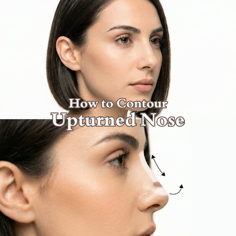 how to contour upturned nose