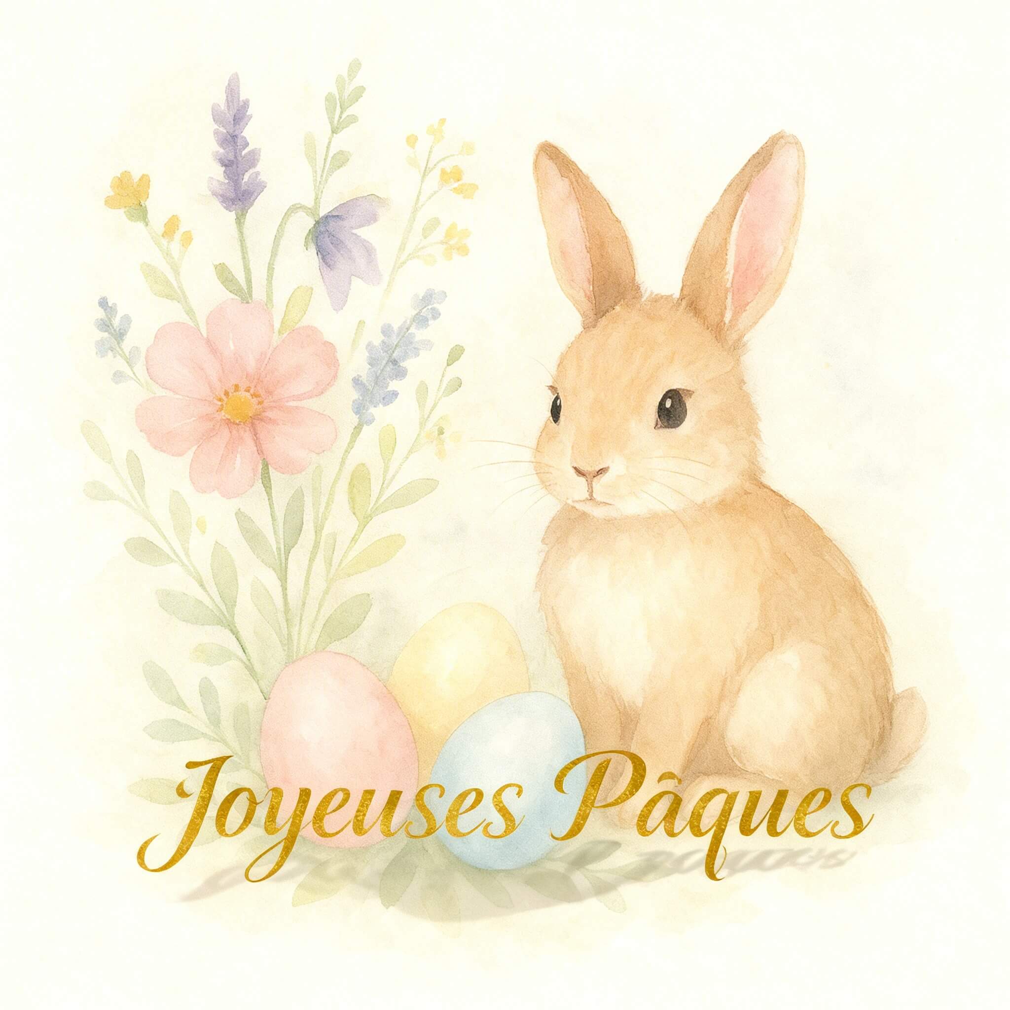 Prompt pour créer image lapin de Pâques