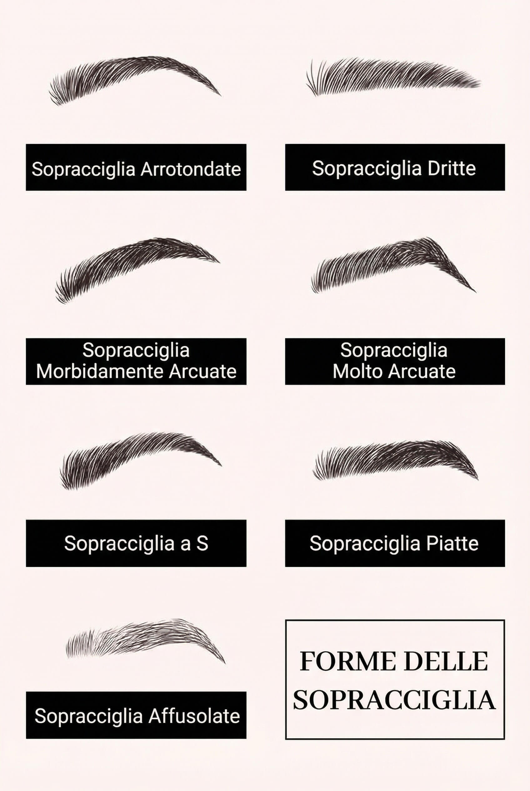 forme di sopracciglia