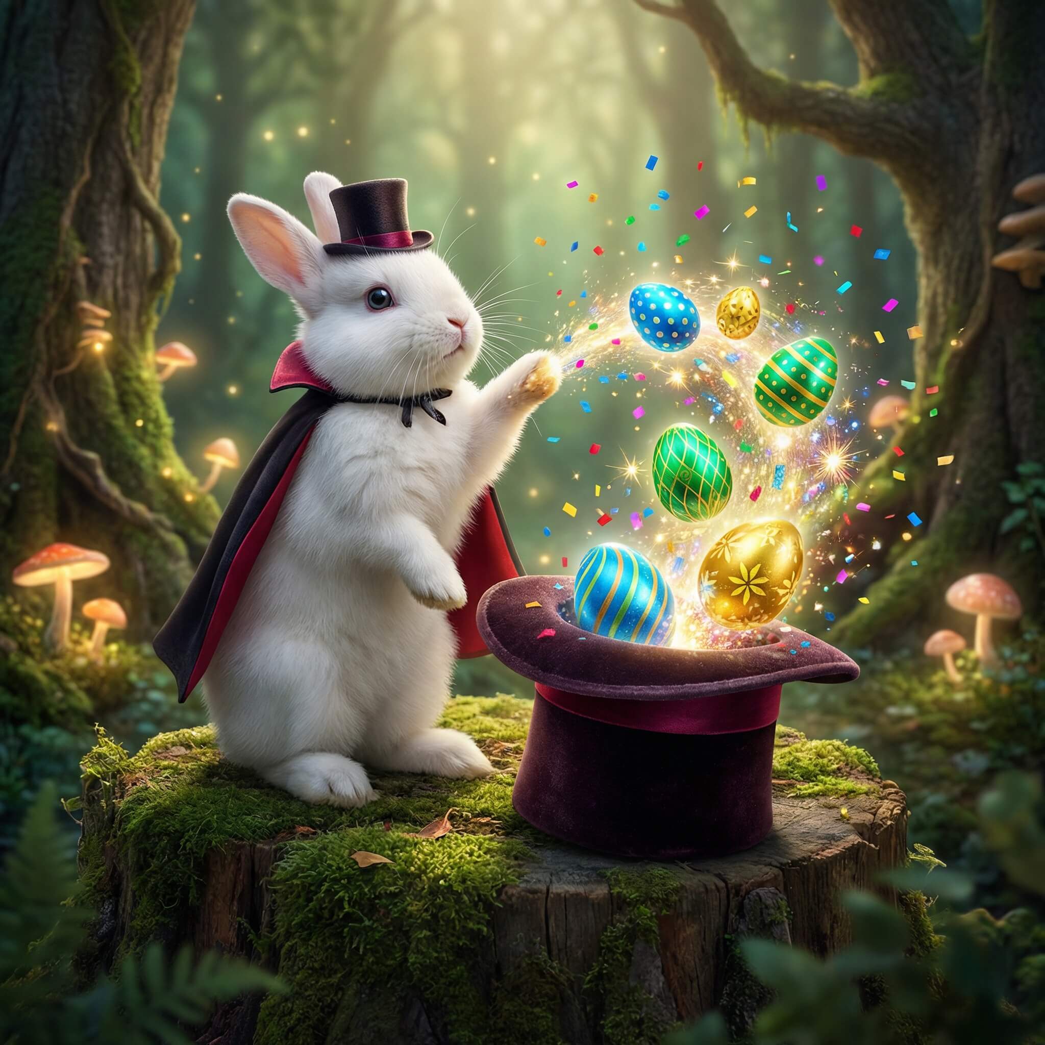 Prompt pour créer image lapin de Pâques
