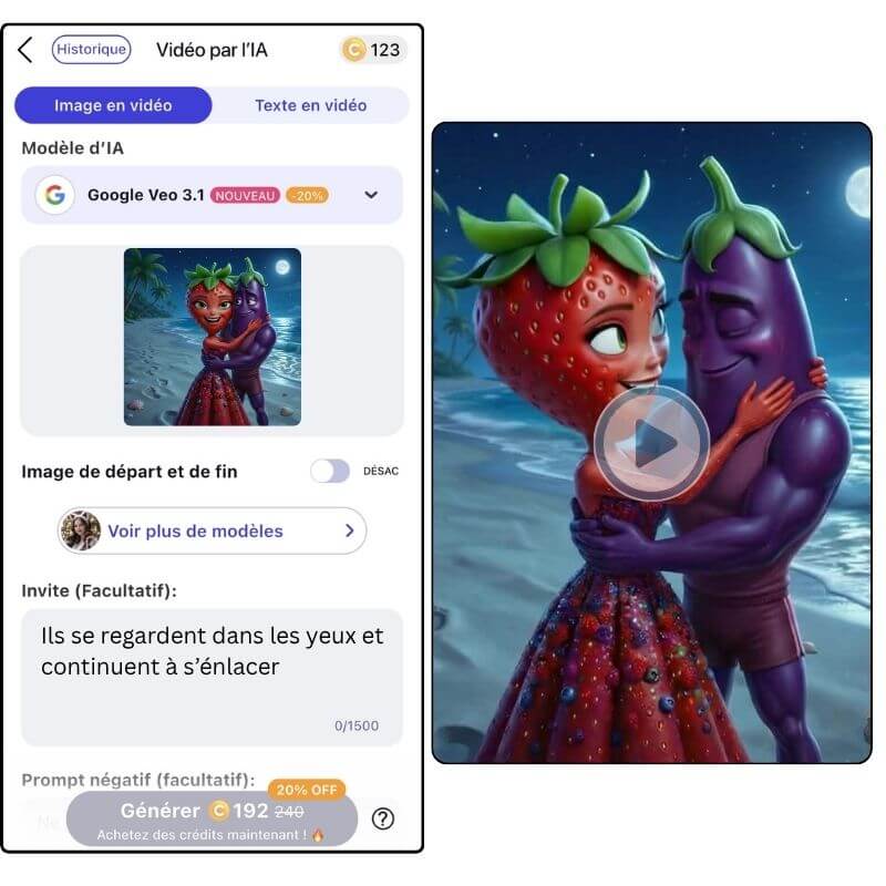 Tendance vidéo Fruits IA Ile de la Tentation TikTok : tutoriel COMPLET