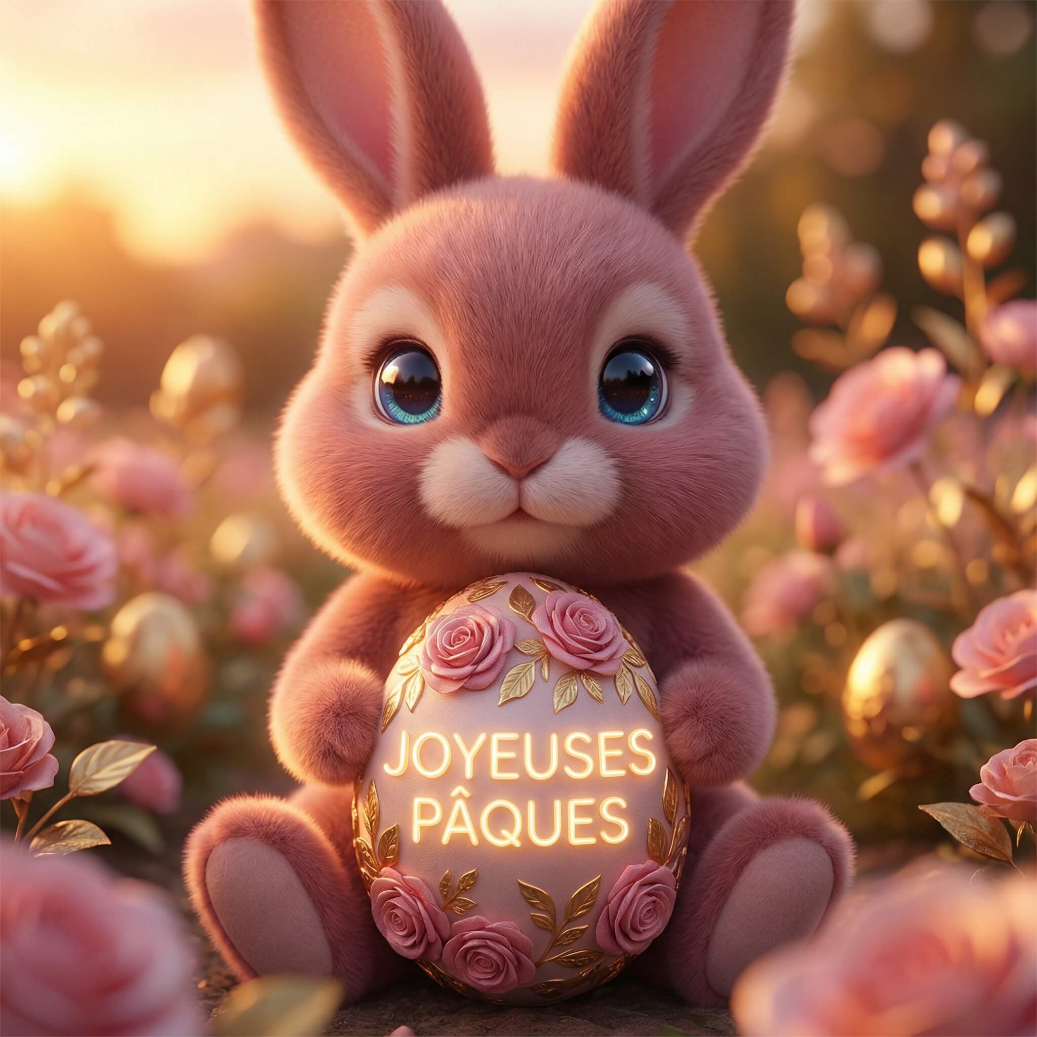 Prompt pour créer image lapin de Pâques