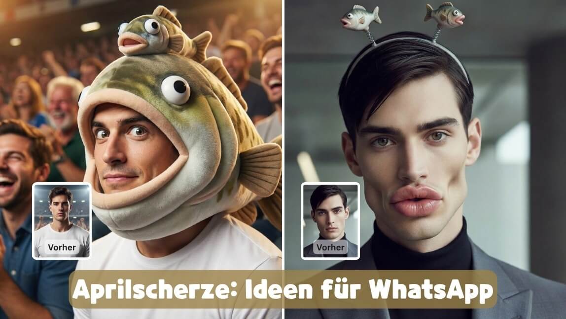 Aprilscherz-Ideen für WhatsApp 2026 – KI-Bilder mit YouCam AI Pro erstellen
