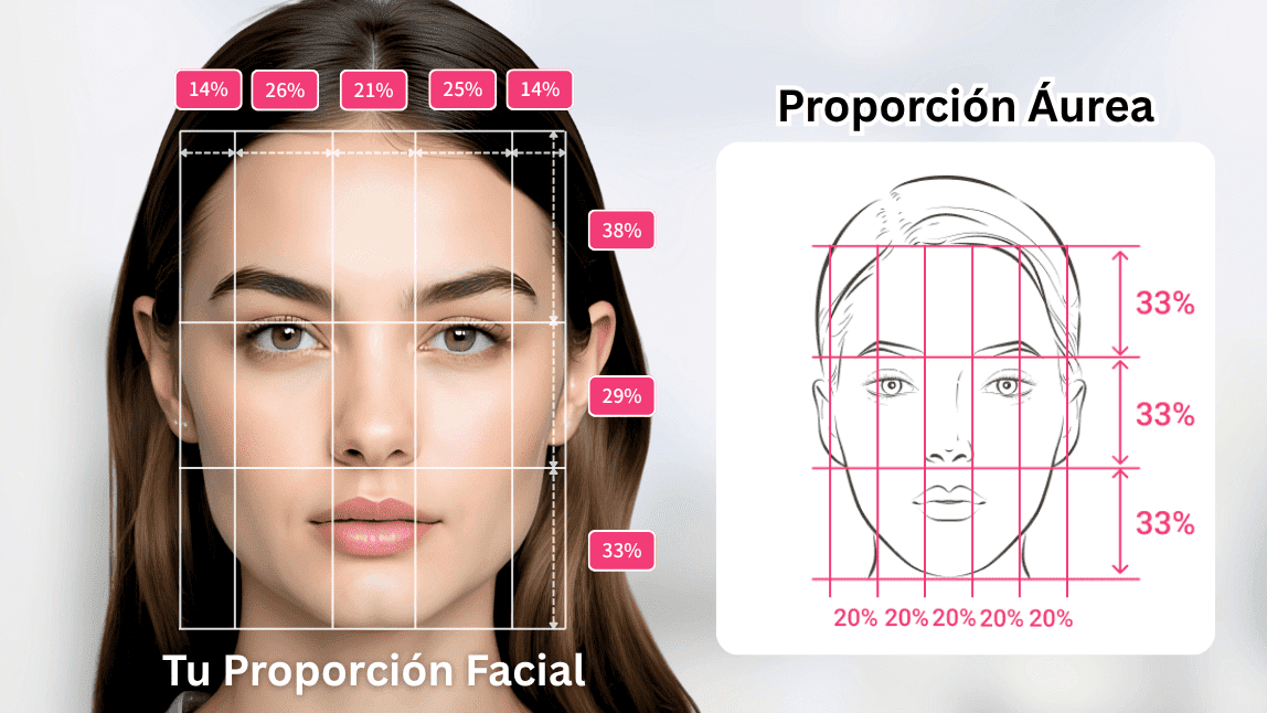 Comprobador de simetría facial vs. proporción áurea