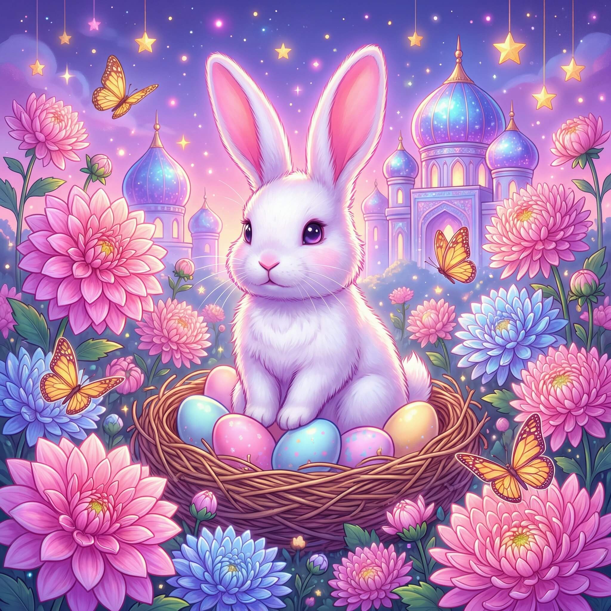 Prompt pour créer image lapin de Pâques