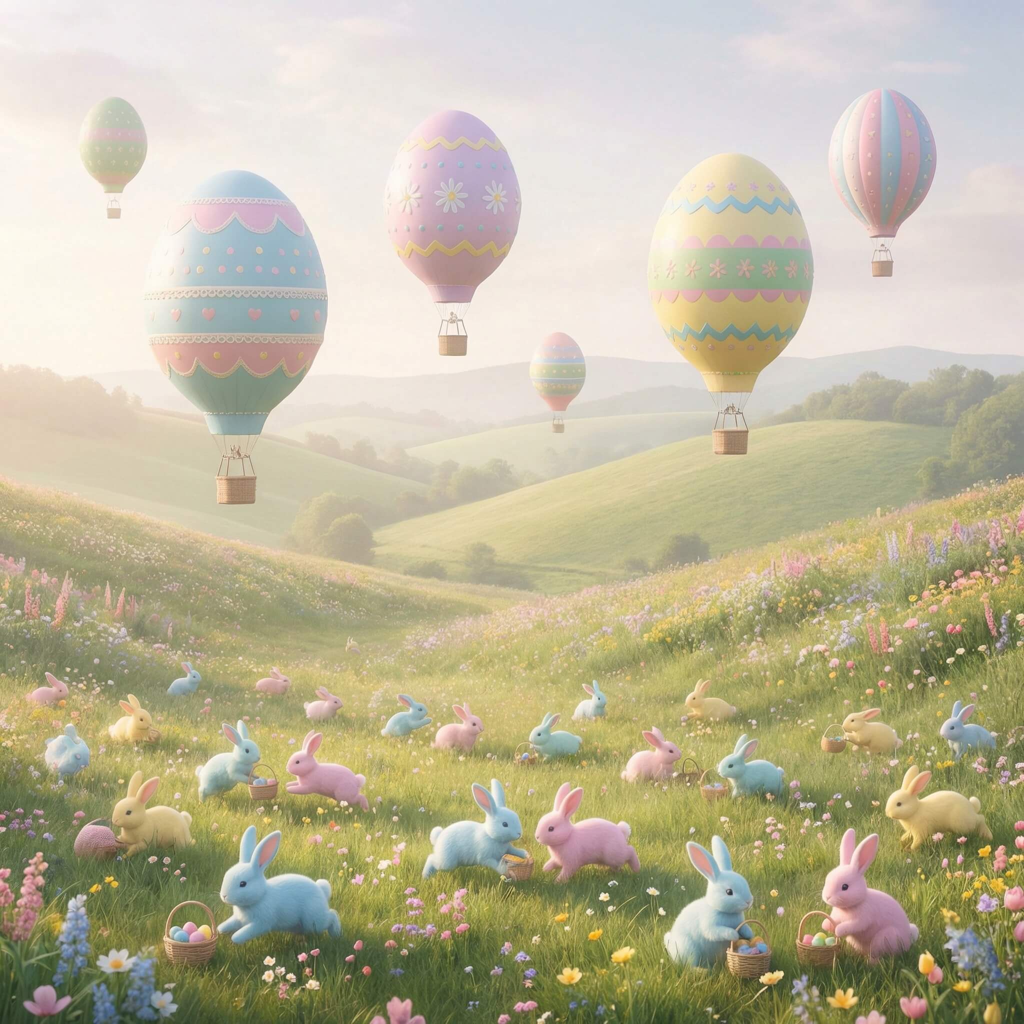 Prompt pour créer image lapin de Pâques