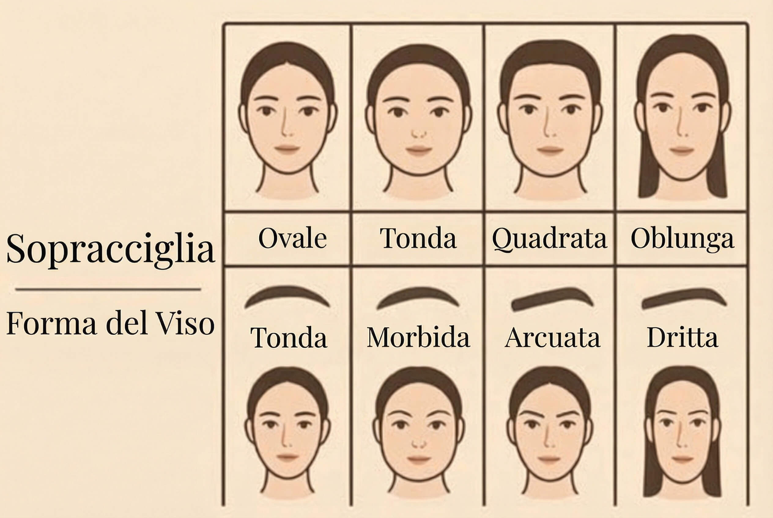 Guida Rapida: Forma Sopracciglia e Forma del Viso