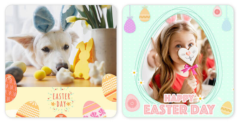 Пасхальная ecard-открытка для поиска яиц