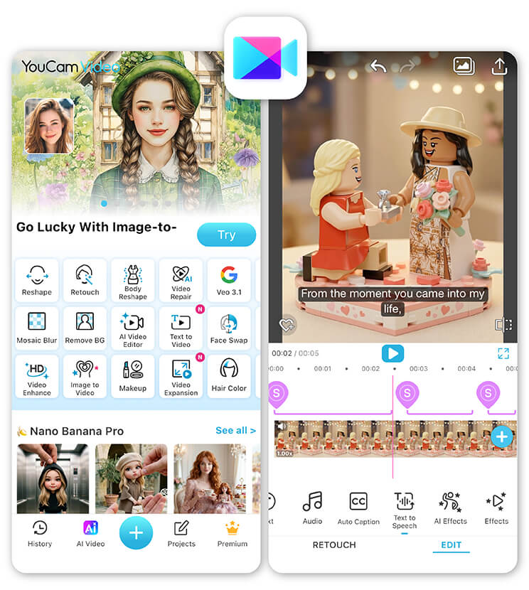 Descarga el creador de Reels YouCam Video y sigue nuestros consejos para los mejores Reels.