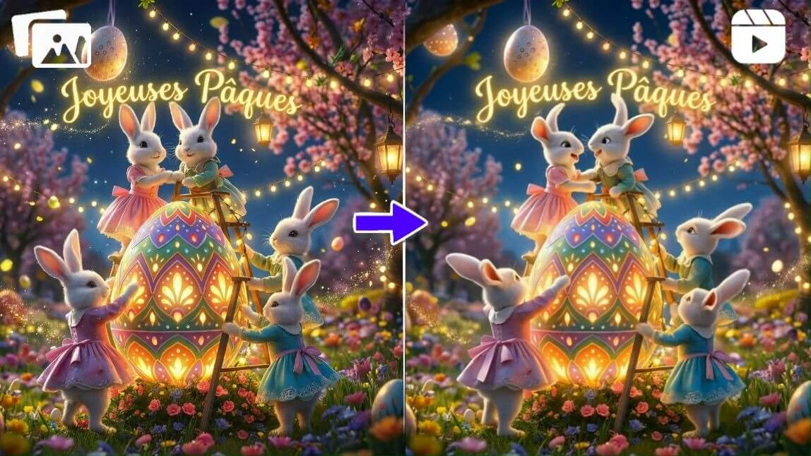 Créez vos vidéos de Pâques animées gratuites (prompts IA inclus)