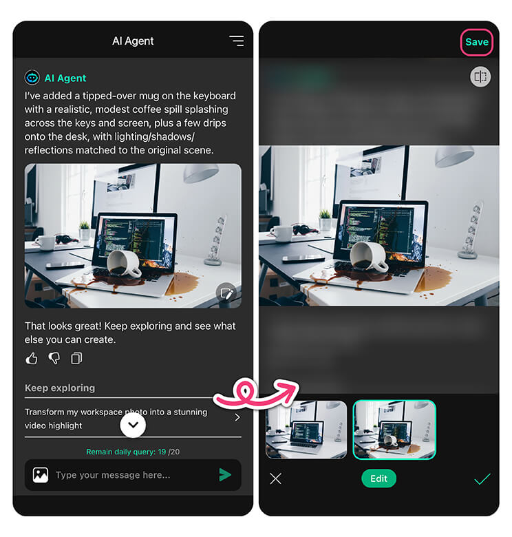 Use YouCam Perfect to generate AI prank