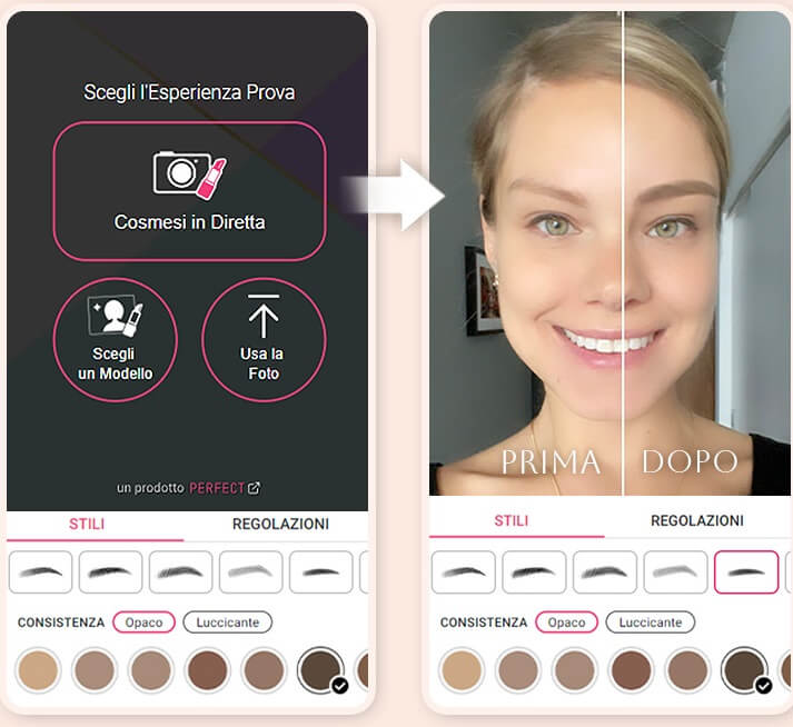 Anteprime Microblading Sopracciglia Prima e Dopo