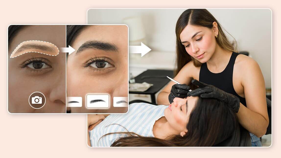 Anteprime Microblading Sopracciglia Prima e Dopo