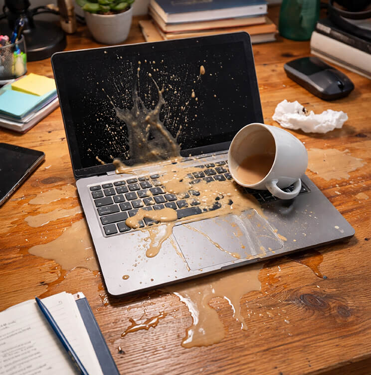prank idea: Spilled Coffee on Your Laptop