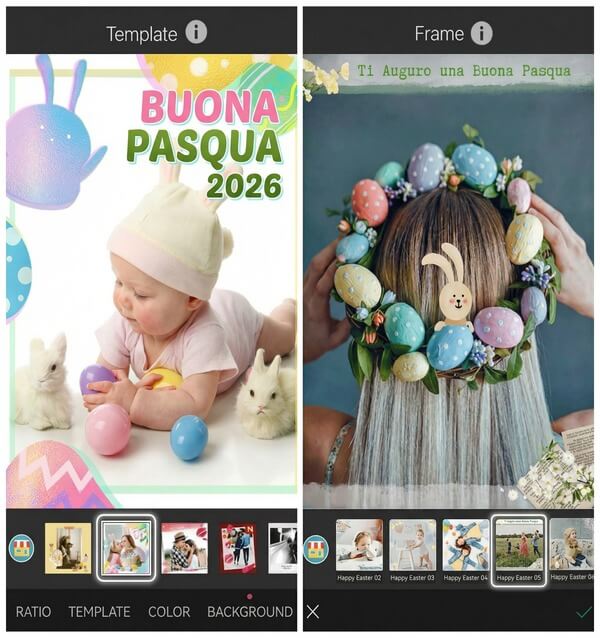 Aggiungi Cornici di Pasqua alle Foto