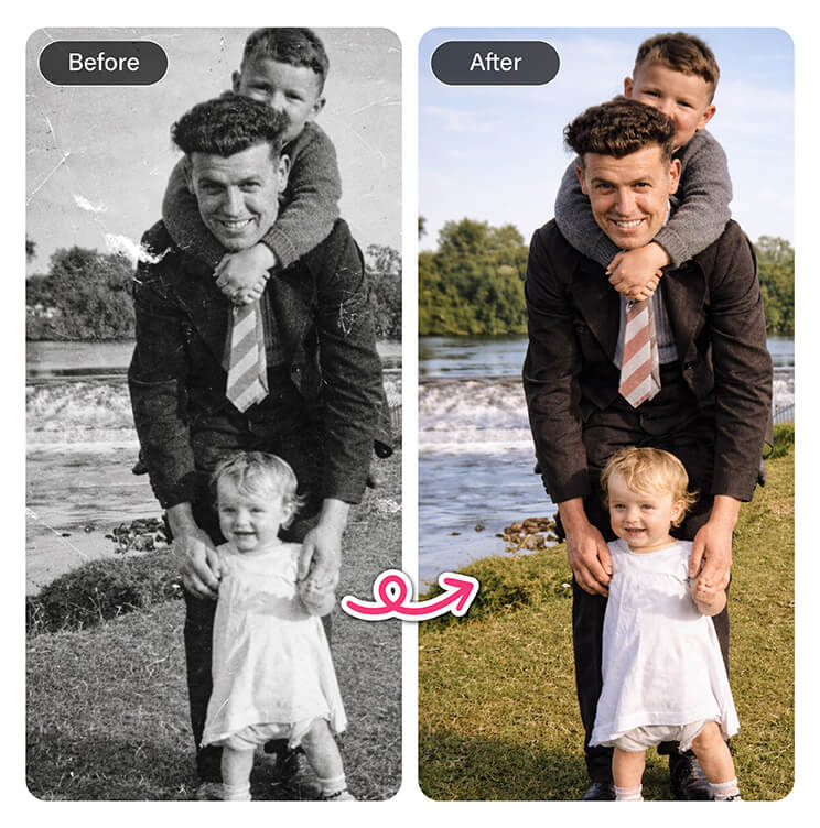 Restore old photos with ChatGPT photo restoration prompts. Download YouCam Enhance app - the best photo restoration app.