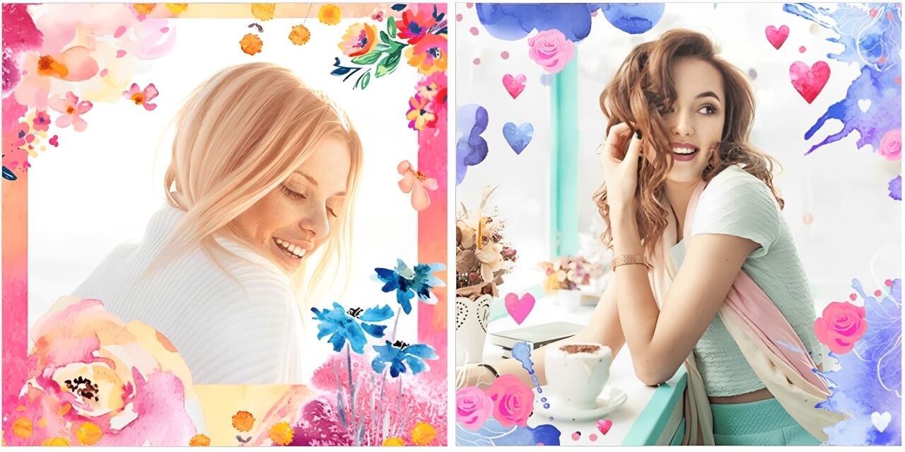 Cornici di Pasqua Stile Acquerello