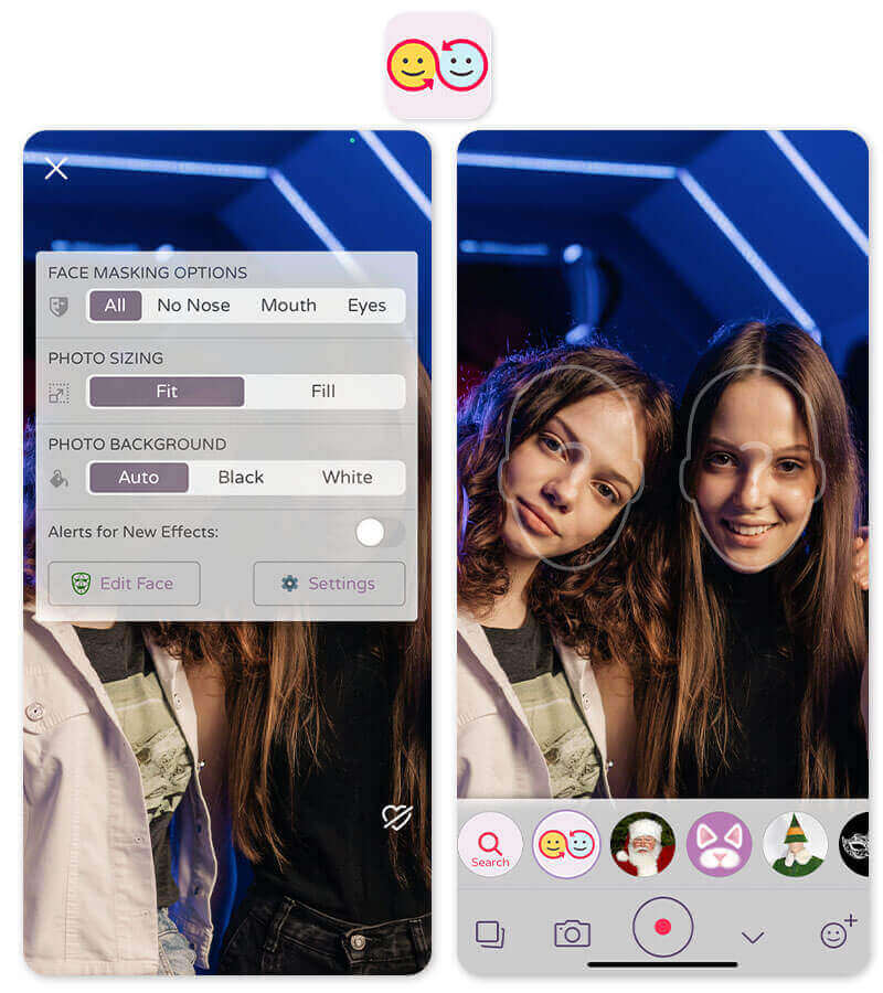 Echange de visage avec face swap live