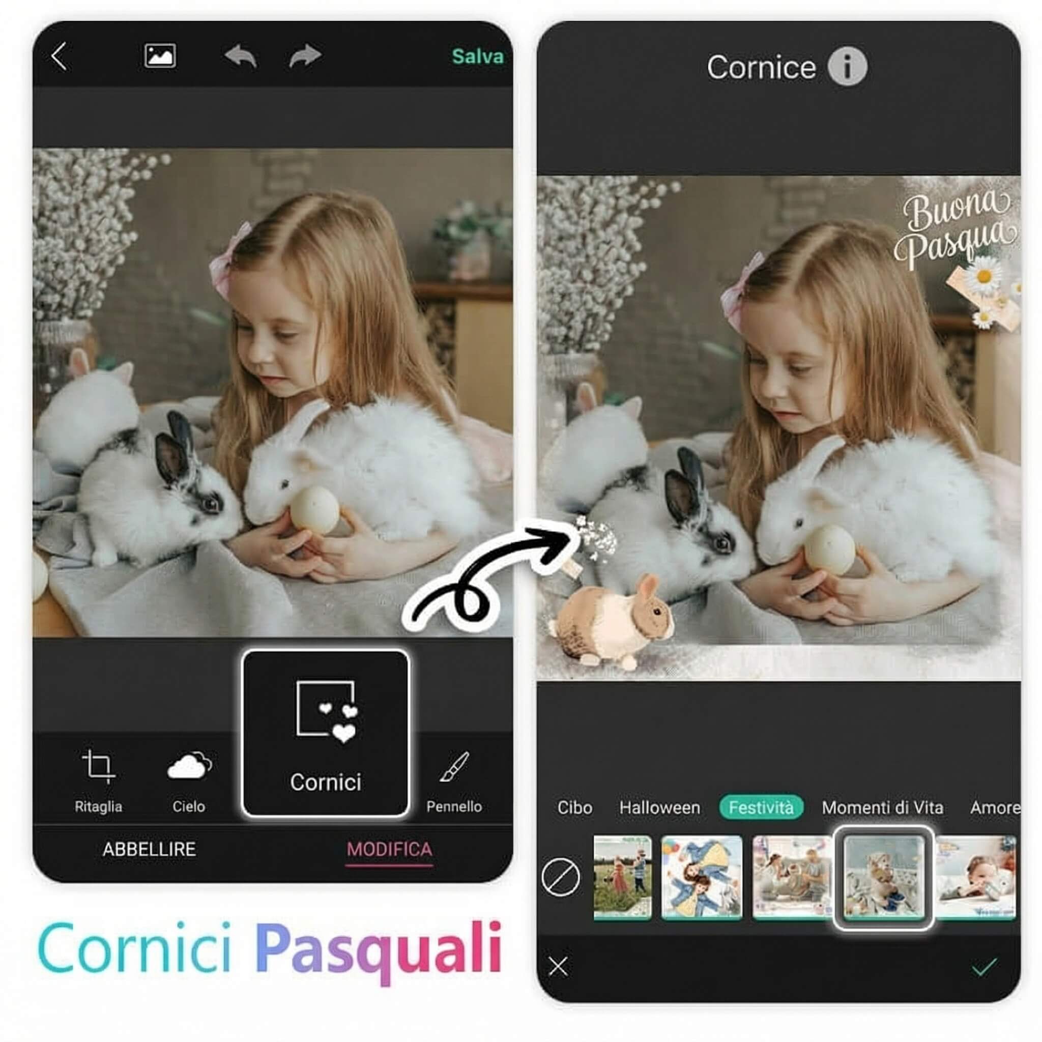 Come Decorare Foto di Pasqua: Bordi e Cornici di Pasqua GRATIS