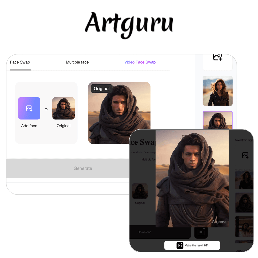 Face swap en ligne : échange de visage en ligne