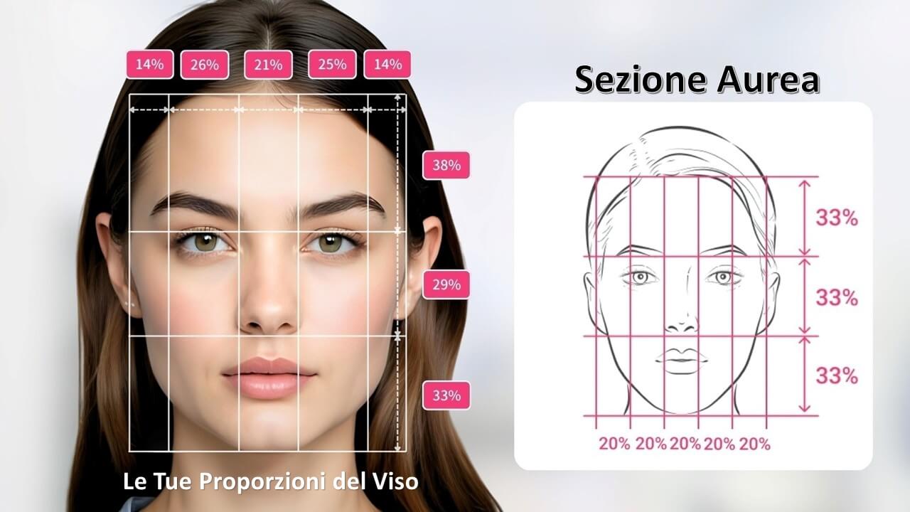 Simmetria del viso e sezione aurea viso