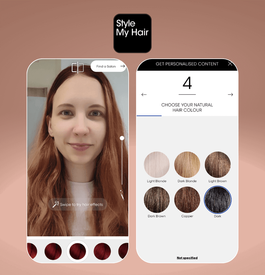Style my hair : application couleur cheveux de l'Oreal via simulateur couleur cheveux