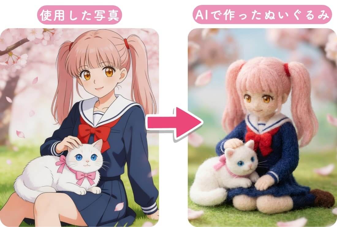 キャラクター画像をフェルト生地のぬいぐるみにしてみた