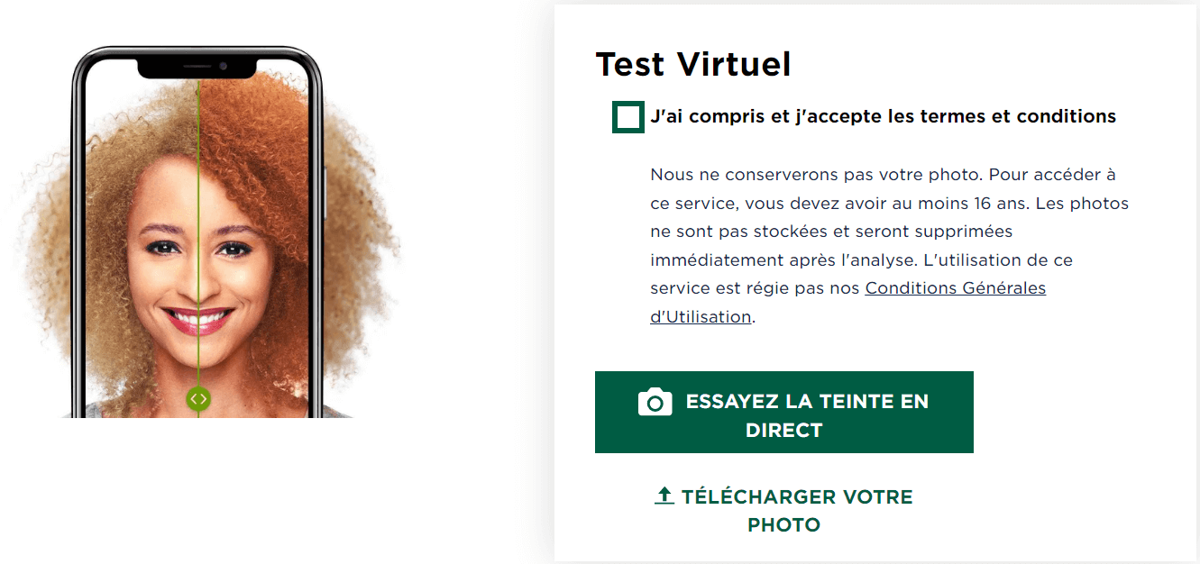 Simulateur couleur de cheveux en ligne de Garnier