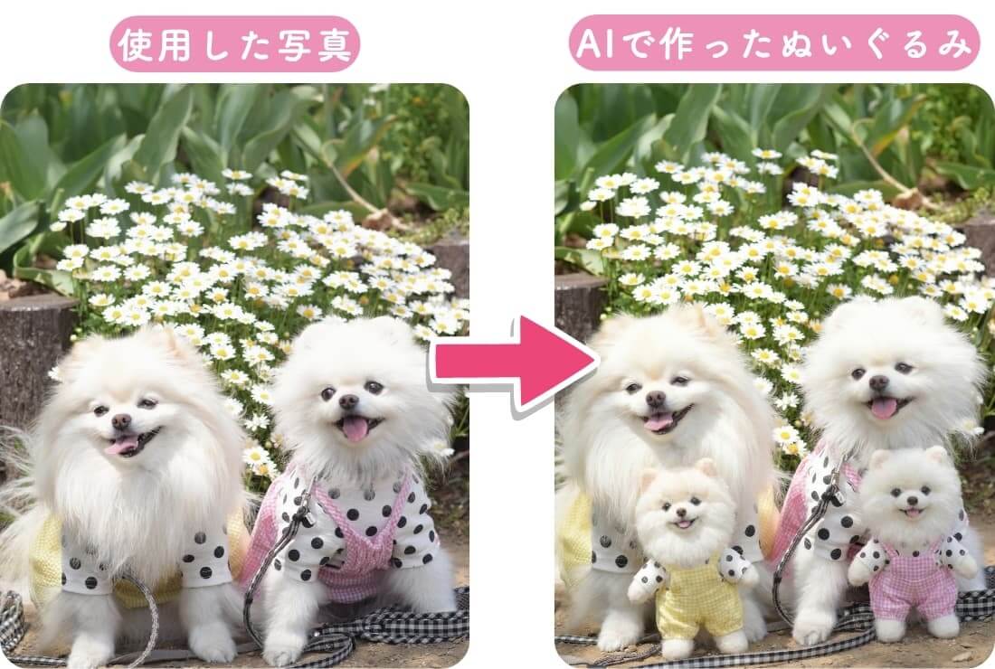 アップロード写真にそっくりなぬいぐるみ