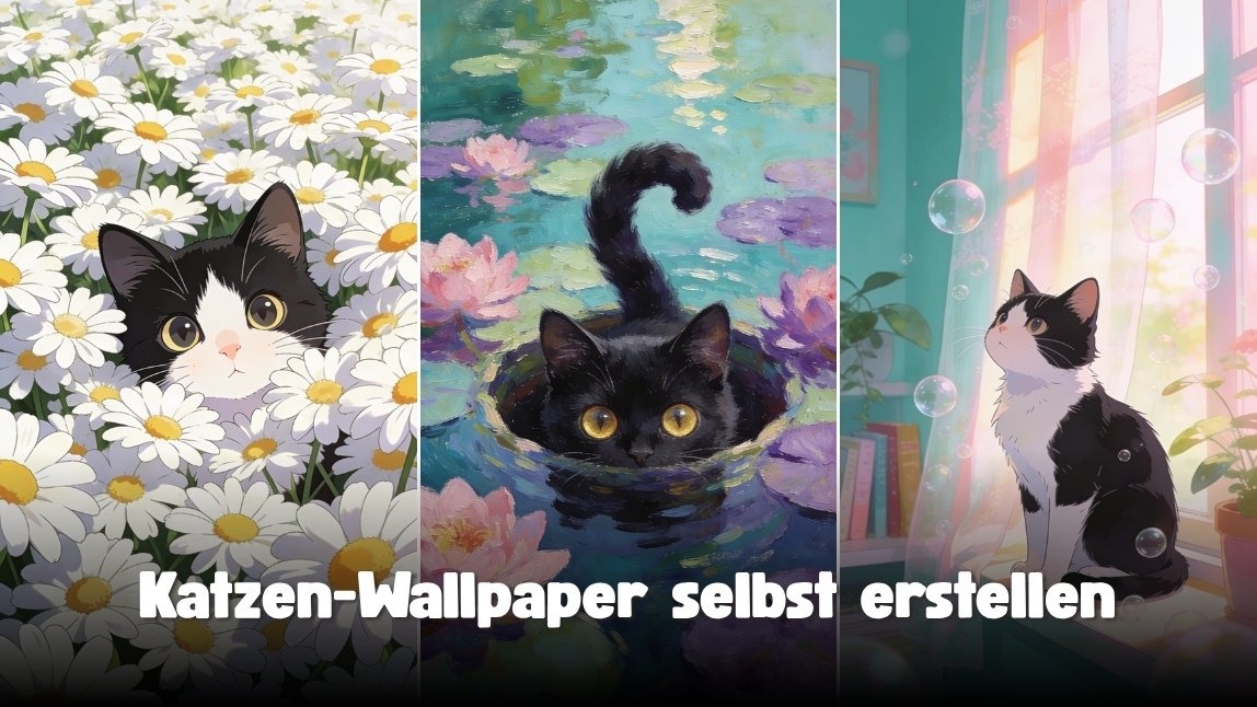 Katzen-Wallpaper erstellen: Schöne Hintergrundbilder fürs Handy