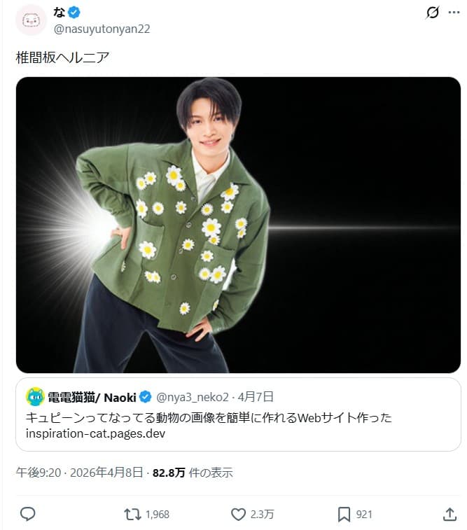 椎間板ヘルニアでキュピーン