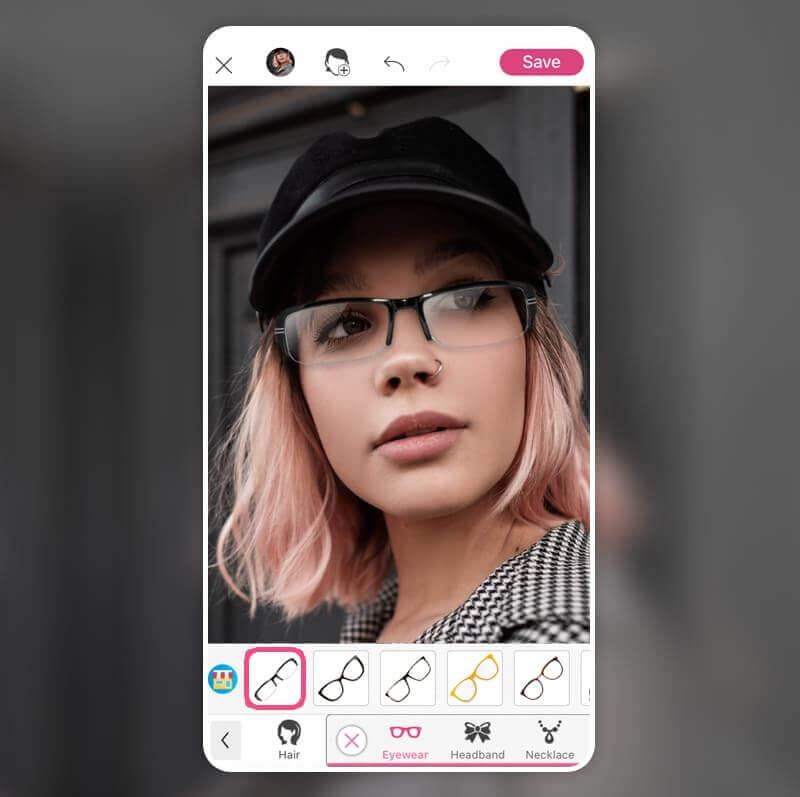 Essayer meilleures lunettes virtuelles pour visage carré avec l'appli gratuite YouCam Makeup  : quelle lunette pour mon visage 