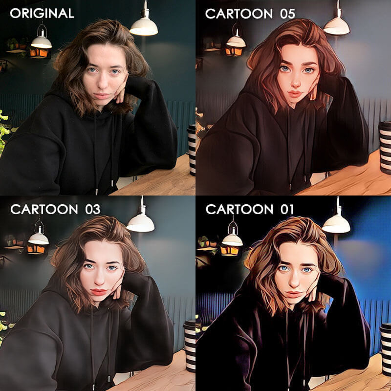 Filtro de foto para transformar imagens em desenho estilo cartoon