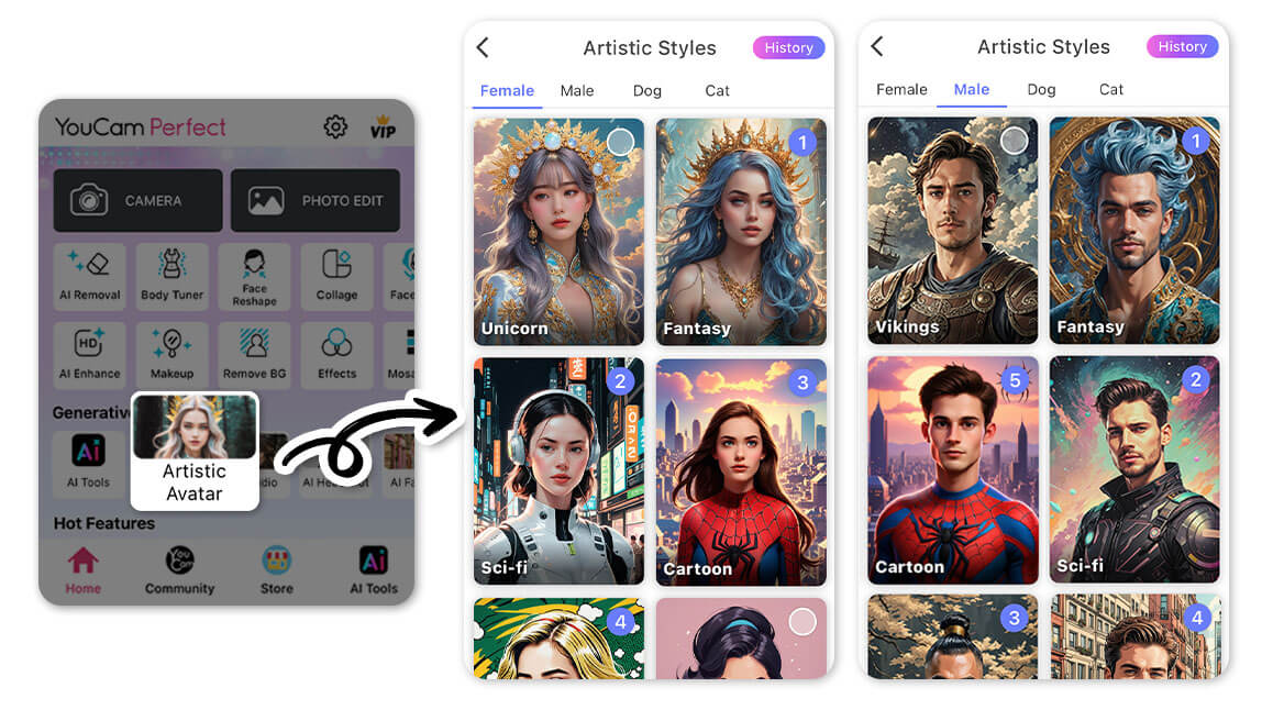 Melhor app de efeitos para fotos e artes digitais automáticas
