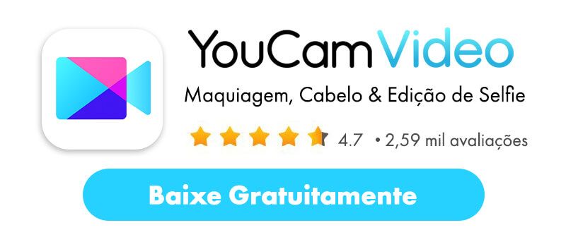 Interface do YouCam Video para criar vídeo homenagem dia das mães grátis no celular