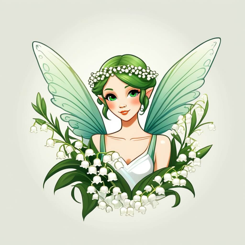 Carte virtuelle muguet gratuite fée / cybercartes 1er mai