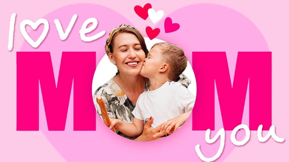 Wünsche deiner Mutter "Alles Liebe zum Muttertag" mit einer personalisierten Muttertagskarte.