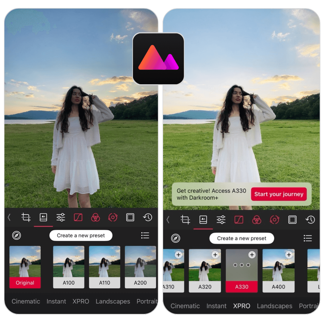 Darkroom editor de imagem com presets e efeitos no iOS