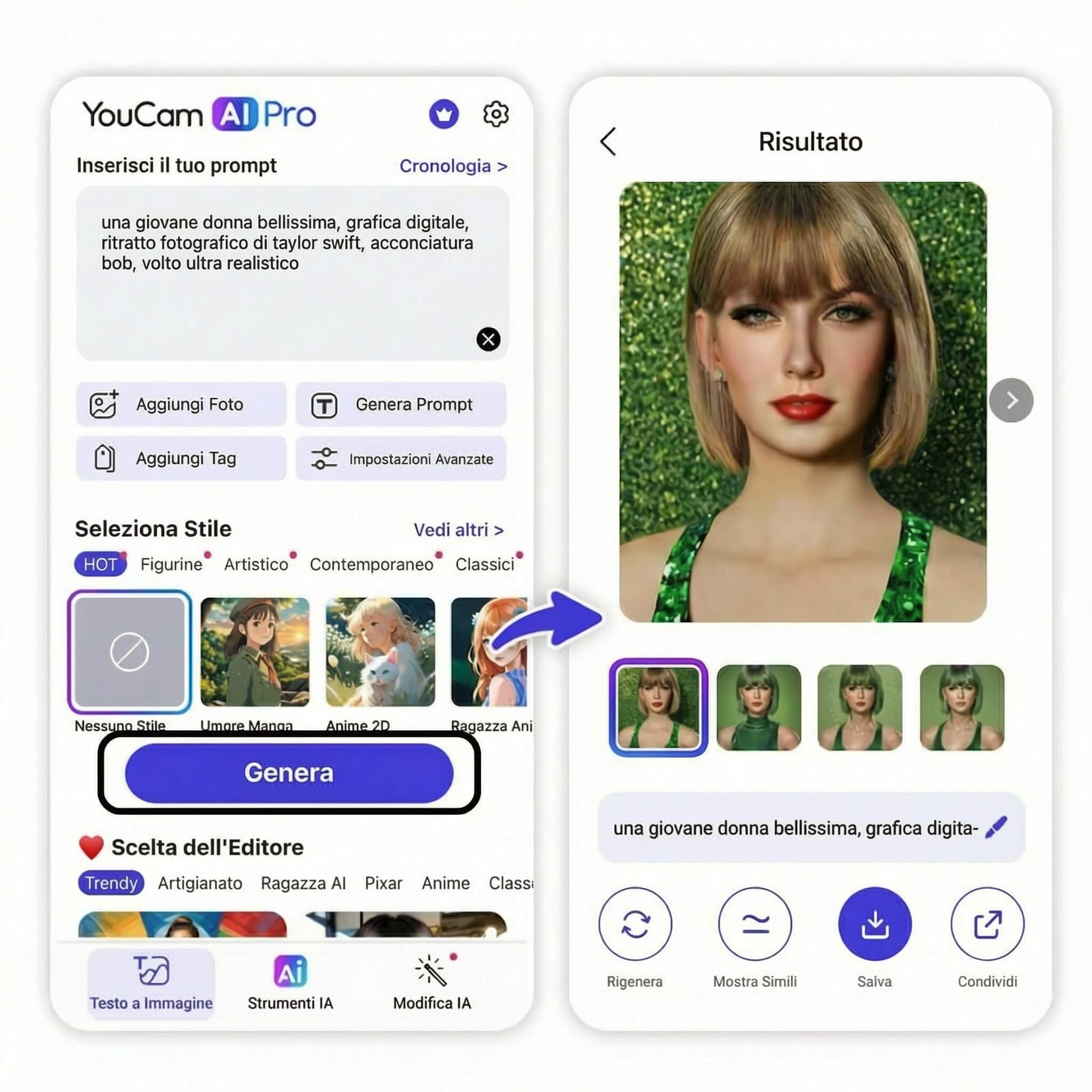 Come Utilizzare il Generatore di Immagini AI YouCam AI Pro