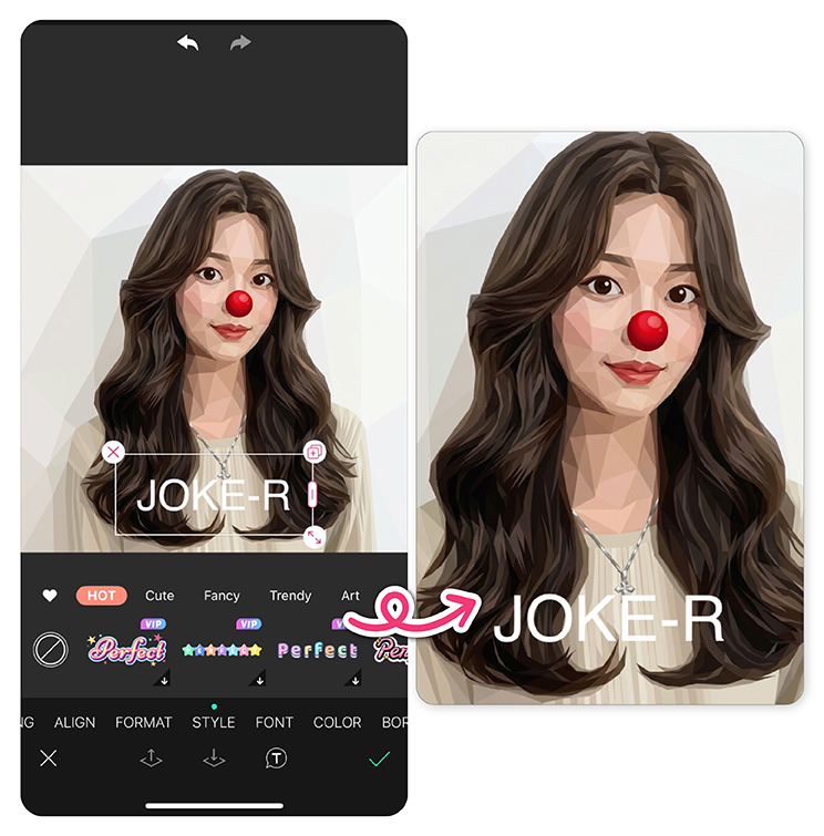 Add your SBTI label with Text