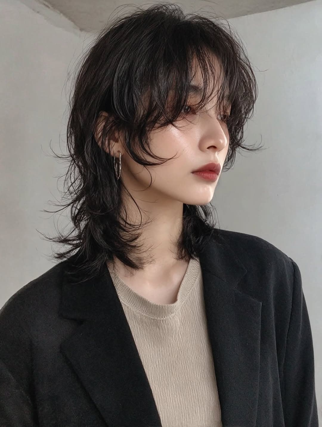 黒髪でも垢抜けるニュアンスパーマヘアスタイル