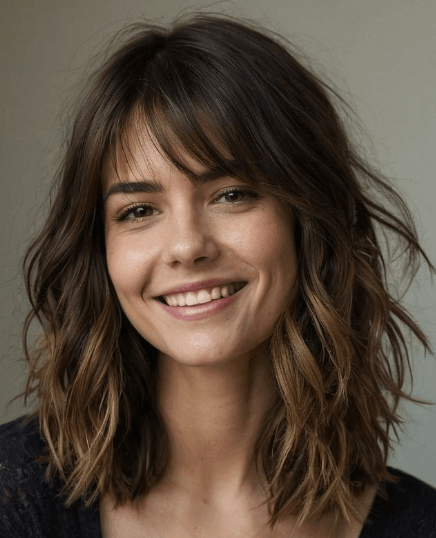Coupe pour donner du volume aux cheveux fins : cheveux mi long ondulé