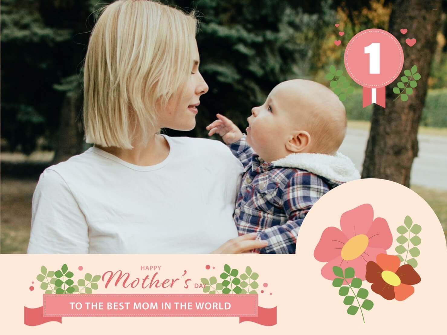 母親節卡片設計創意：最佳媽咪獎狀趣味賀卡範本