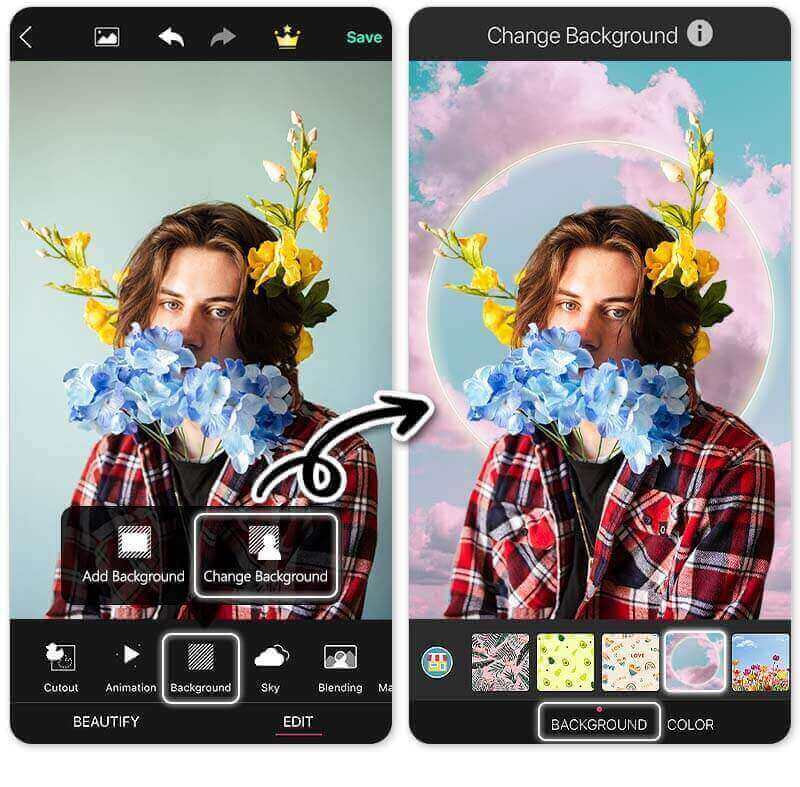 Changer arrière-plan d'une photo en 2025 : YouCam Perfect