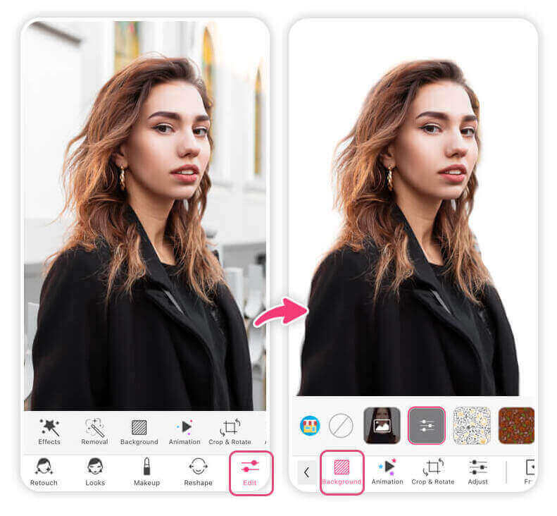 Application pour mettre un fond blanc